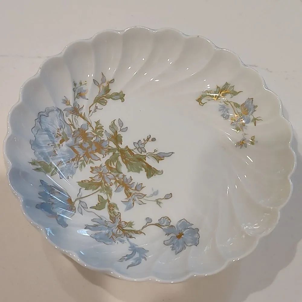 Haviland Limoges Small Bowl Plate Margaux Pattern Vintage French Gold Accent